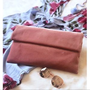Blush Velvet Clutch